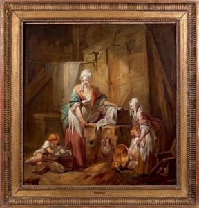 Scene Familiale by Nicolas Bernard Lepicie