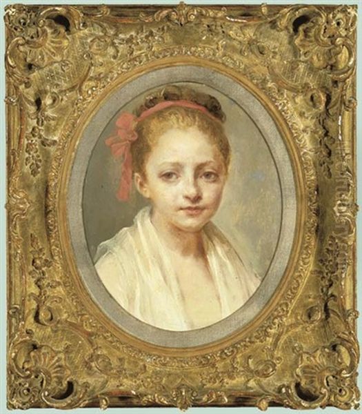 Portrait Of A Girl, Bust-length, In A White Chemise - view 1
