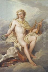 Louis Xv (?) Sous La Figure D'apollon En Protecteur Des Arts