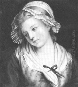 Young Girl, Bust Length, Wearing A White Bonnet by Nicolas Bernard Lepicie