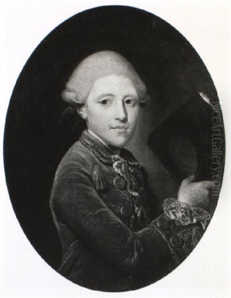 Portrait Of A Young Man (the Marquis D'hautpool?) Holding A Tricorn Hat - view 1