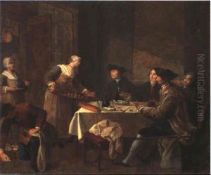 Le Dejeuner D'huitres by Nicolas Bernard Lepicie