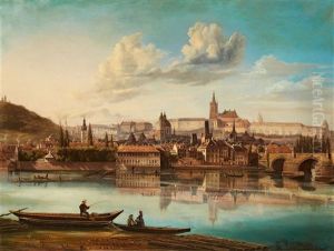 The Old City Of Prague by Ferdinand Lepie