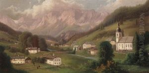 Alpine Landscape by Ferdinand Lepie