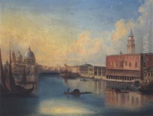 Blick Auf Das Markusbecken, Venedig Blick Auf Das Markusbecken, Venedig