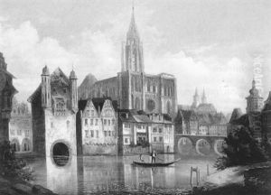 Blick Auf Das Strasburger Munster by Ferdinand Lepie