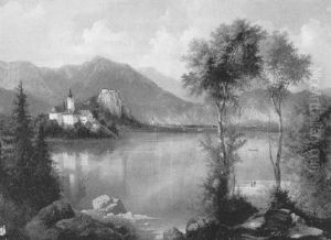 Blick Auf Eine Seelandschaft by Ferdinand Lepie