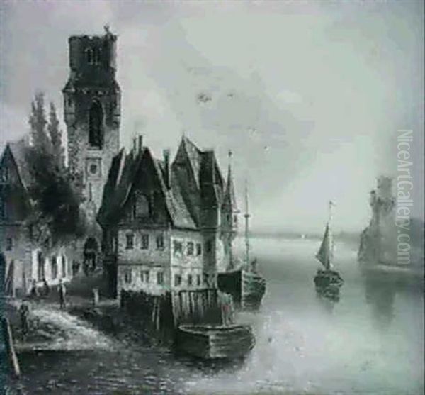 Evening In A Lakeside Town - view 1