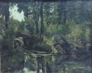 Sous Bois by Joseph Louis Lepine
