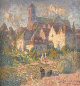 Vue De Village by Joseph Louis Lepine