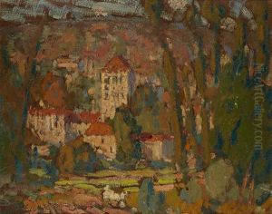 Vue D'un Village by Joseph Louis Lepine