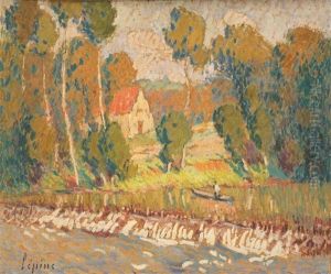 L'ecluse Sur La Dordogne by Joseph Louis Lepine