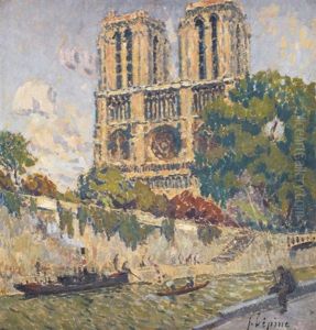 Vue De Notre Dame by Joseph Louis Lepine