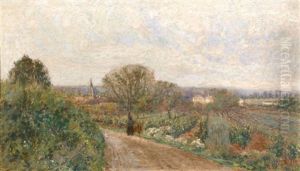 Femme Et Vache Sur Un Chemin Femme Et Vache Sur Un Chemin