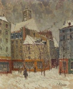Place Enneigee by Joseph Louis Lepine