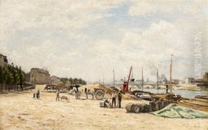 Le Pont De Bercy Vu Du Quai De La Gare ( Quai De La Gare) by Stanislas Lepine