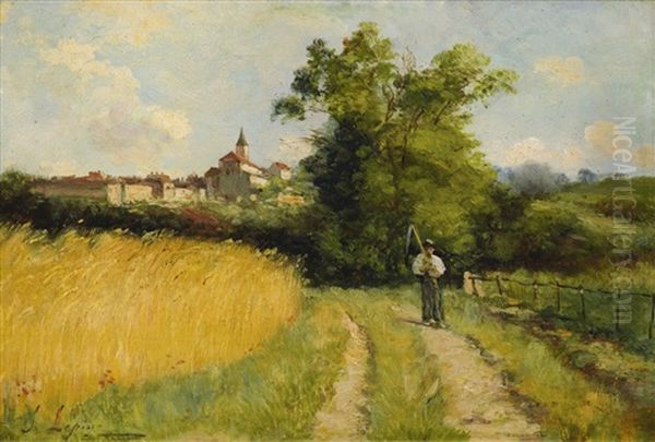 Paysage Normand (la Moisson Aux Environs De Caen) - view 1
