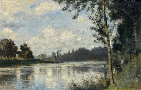 Un Pecheur Au Bord De La Marne - view 1