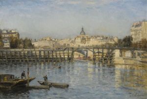Paris, La Seine Au Pont De L'estacade Paris, La Seine Au Pont De L'estacade