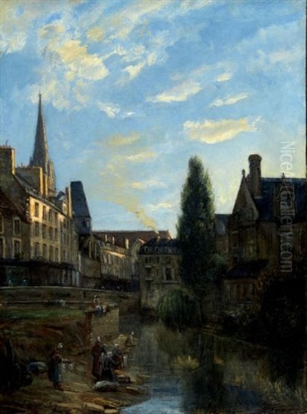 Lavandieres Au Bord Du Canal - view 1
