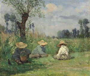 Paysage Aux Environs De Caen by Stanislas Lepine