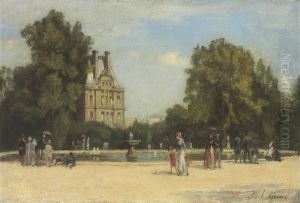 Les Tuileries Et Le Pavillon De Flore by Stanislas Lepine