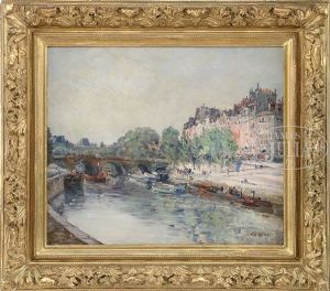 Along The Seine River In Summer by Stanislas Lepine