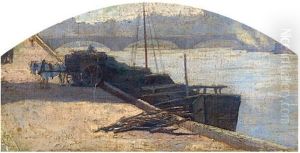 Les Berges De La Seine by Stanislas Lepine