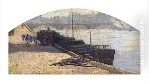 Les Berges De La Seine by Stanislas Lepine
