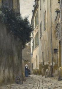Montmartre, La Rue Saint-vincent by Stanislas Lepine