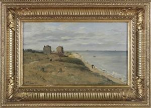 Bretonische Kustenlandschaft Mit Spaziergangern by Stanislas Lepine