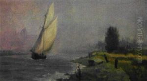 Paysage Au Voilier by Stanislas Lepine