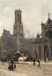 La Place Saint-germain L'auxerrois by Stanislas Lepine