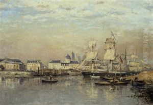 Caen. L'orne Et La Coupole Saint-jean. Depuis La Rive Droite En Face Du Grand Cours.