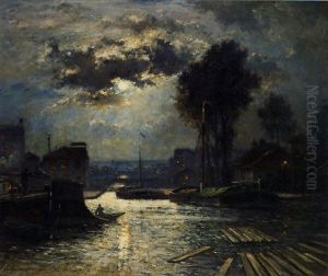 Le Canal Saint-denis Vu De La Darse De Metz, Paris