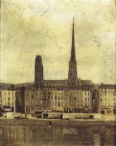 Les Quais De Rouen by Stanislas Lepine