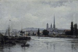 La Seine A Rouen by Stanislas Lepine