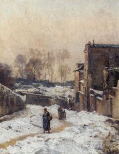 Montmartre, La Rue Cortot, Effet De Neige