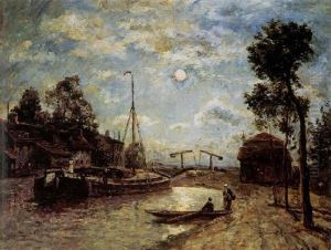 L'ecluse Du Canal Saint-denis, Clair De Lune L'ecluse Du Canal Saint-denis, Clair De Lune