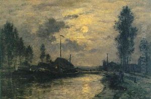 Paysage Avec Effet De Lune Sur La Riviere Paysage Avec Effet De Lune Sur La Riviere