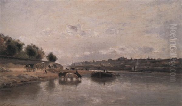 La Seine Pres Du Pont D'iena - view 1