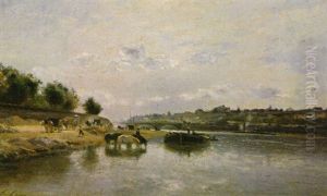 La Seine Pres Du Pont D'iena (the Seine By The Jena Bridge) by Stanislas Lepine