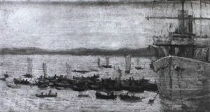 Port En Hollande by Stanislas Lepine