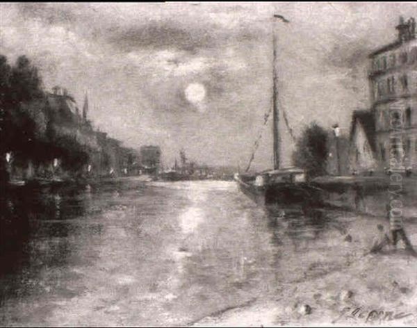 Ansicht Der Seine Im Mondlicht - view 1