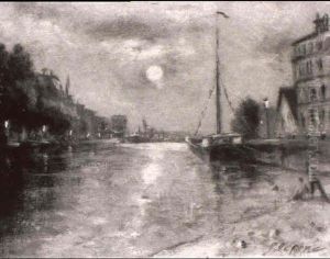Ansicht Der Seine Im Mondlicht Ansicht Der Seine Im Mondlicht