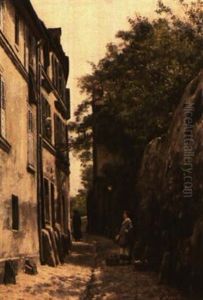 Rue Saint-vincent A Montmartre by Stanislas Lepine