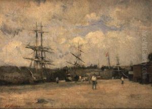 Le Port De Rouen by Stanislas Lepine
