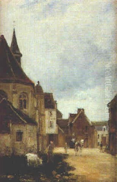 Rue De Village Et L'abside De L'eglise - view 1