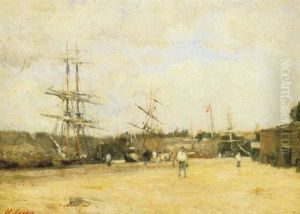 Le Port De Rouen by Stanislas Lepine