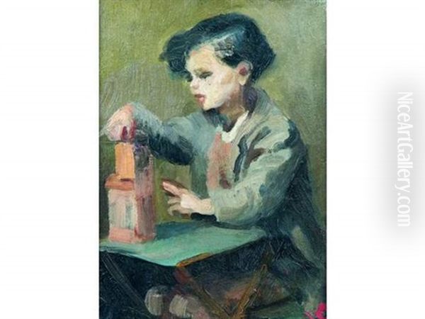 Enfant Au Jeu De Cubes - view 1